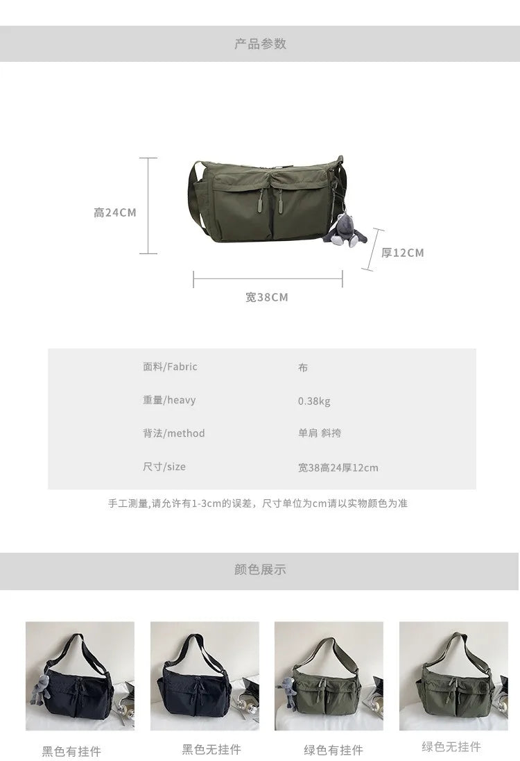 Spring and summer canvas bag women's new hot selling women's bag Youjia high-end sense one-shoulder crossbody bag light luxury n