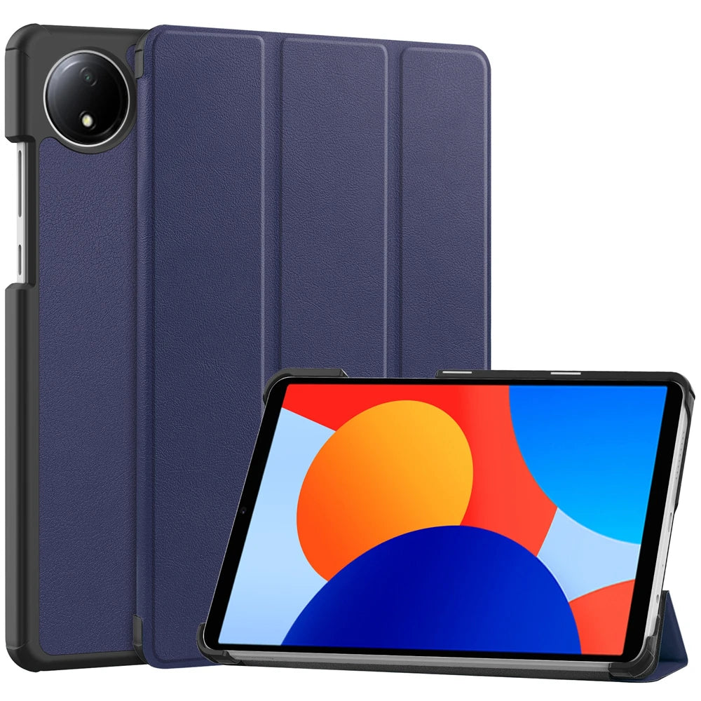 For Xiaomi Redmi Pad SE 8.7 Case 2024 New PU Leather Tri-folding Stand Tablet Cover Funda For redmi pad se 8.7 inch Smart case