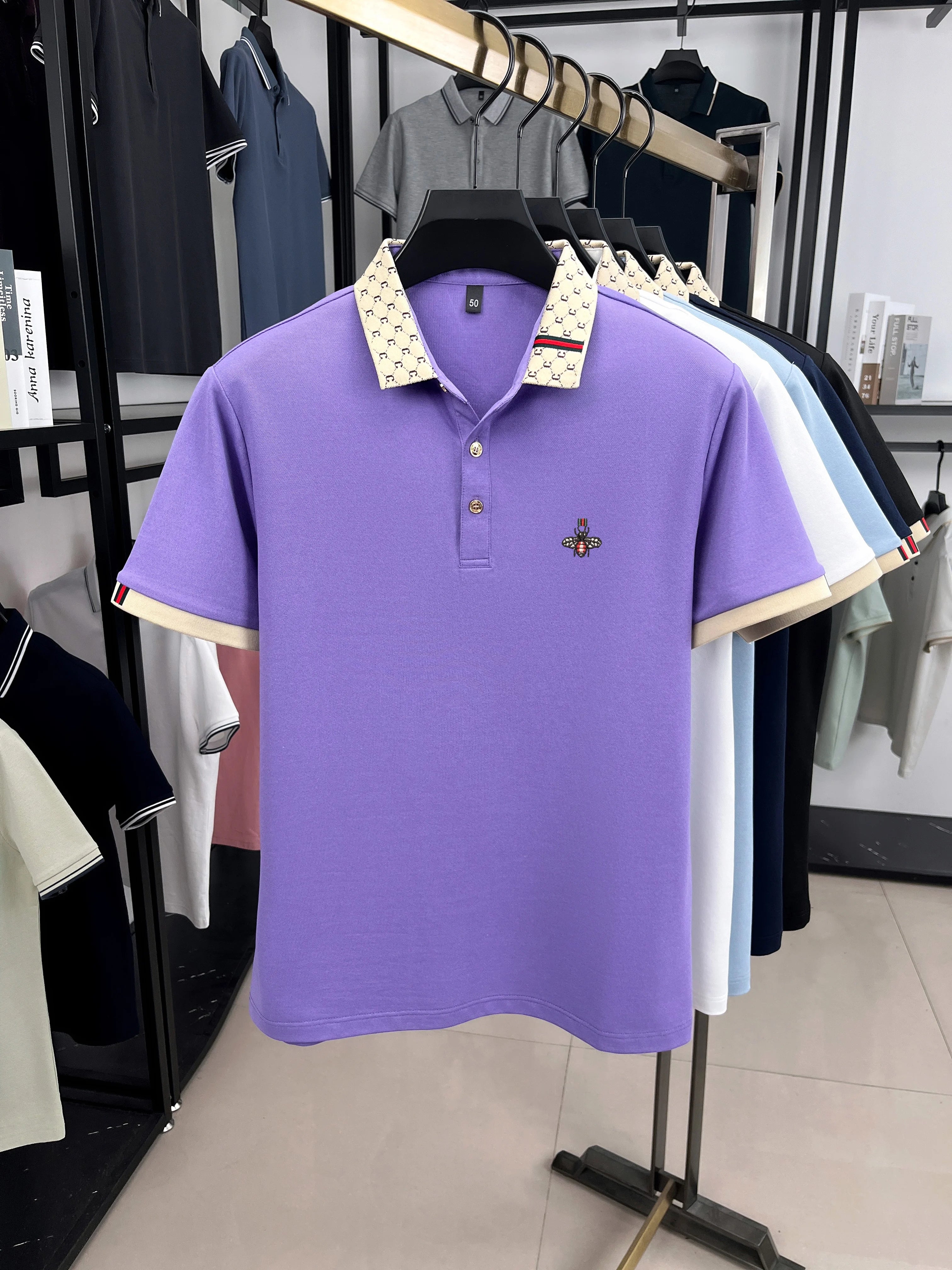 Trendy Men’s Short Sleeve Polo Tee