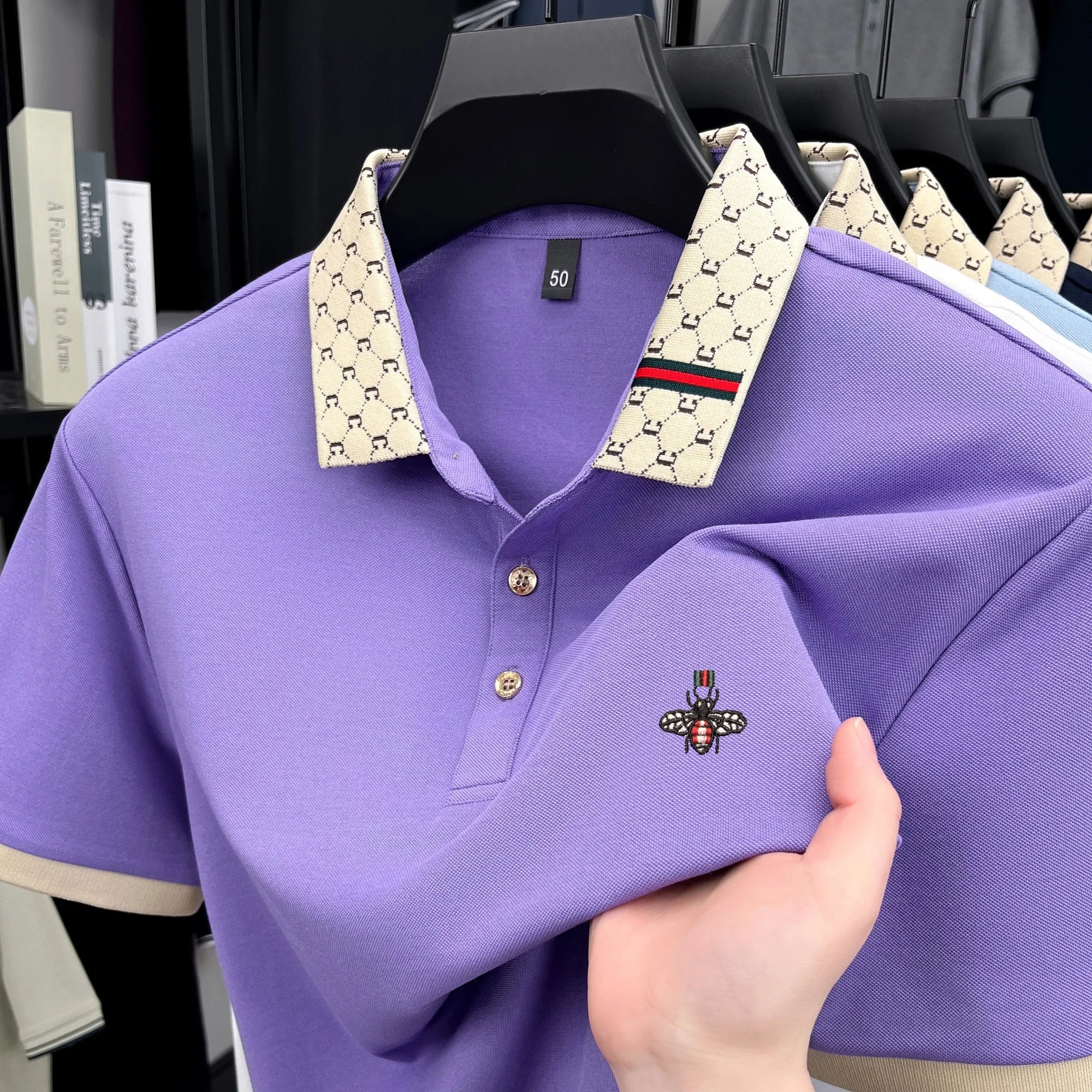 Trendy Men’s Short Sleeve Polo Tee