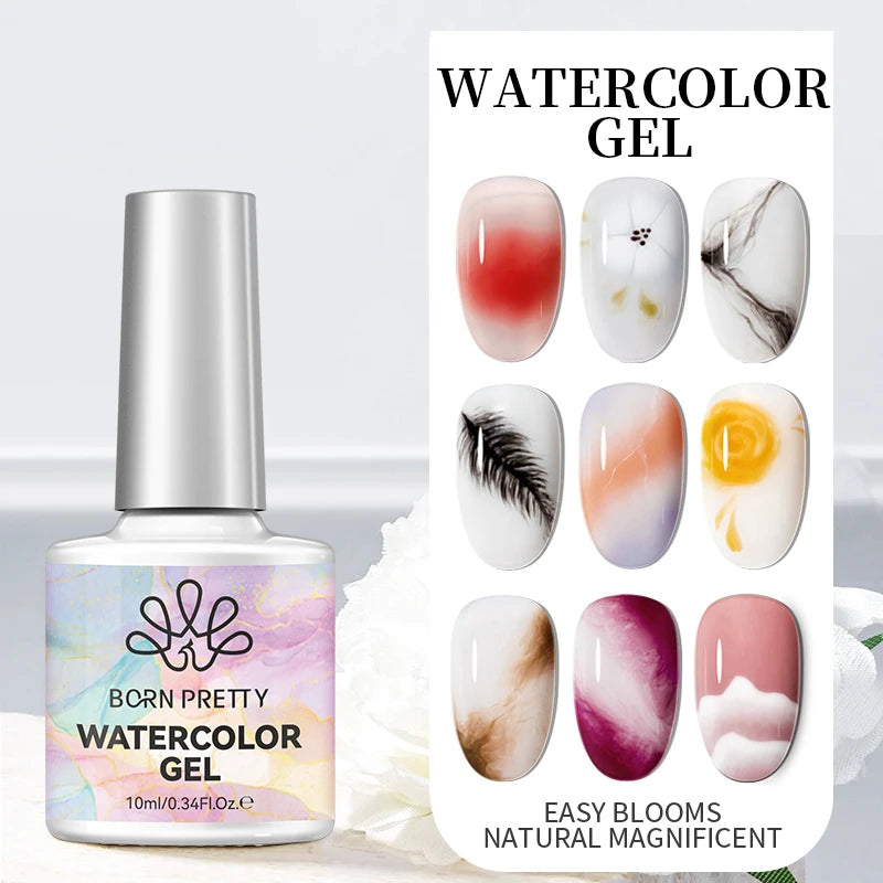 BORN PRETTY 10ml Blood Red Jelly Transparent Gel Nail Polish Wine Red Winter Color Semi Permanent Soak Off UV LED Varnish