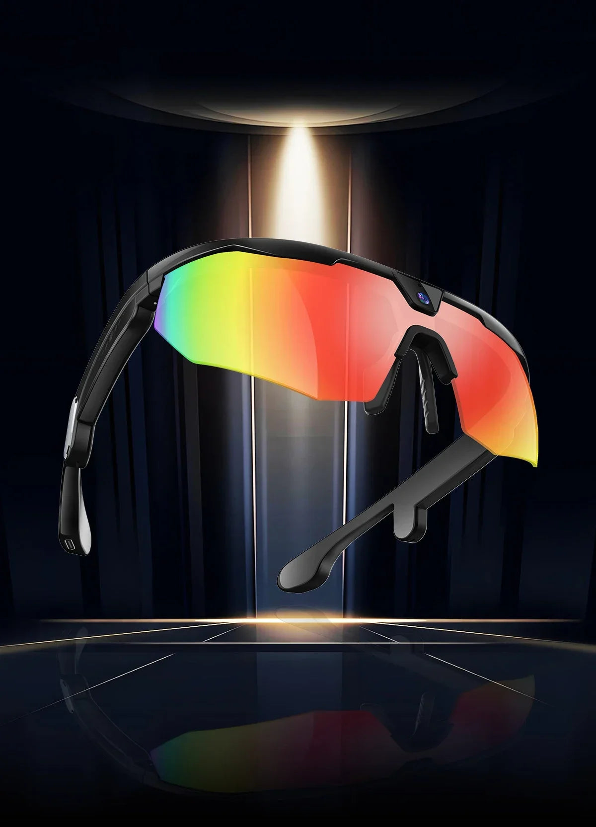 2026 AI Smart Glasses 800W HD Anti-shake Camera IP66 Waterproof AI Voice Wake-up AI Translation Four-in-one Cycling Glasses