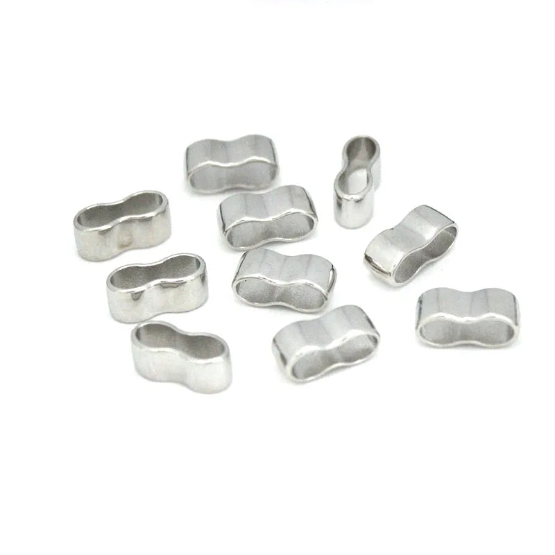 30Pcs Metal Charms Slider Spacer Beads/Big Double Hole Stopper Beads Accessories for Leather Bracelet Jewelry Making Accessories