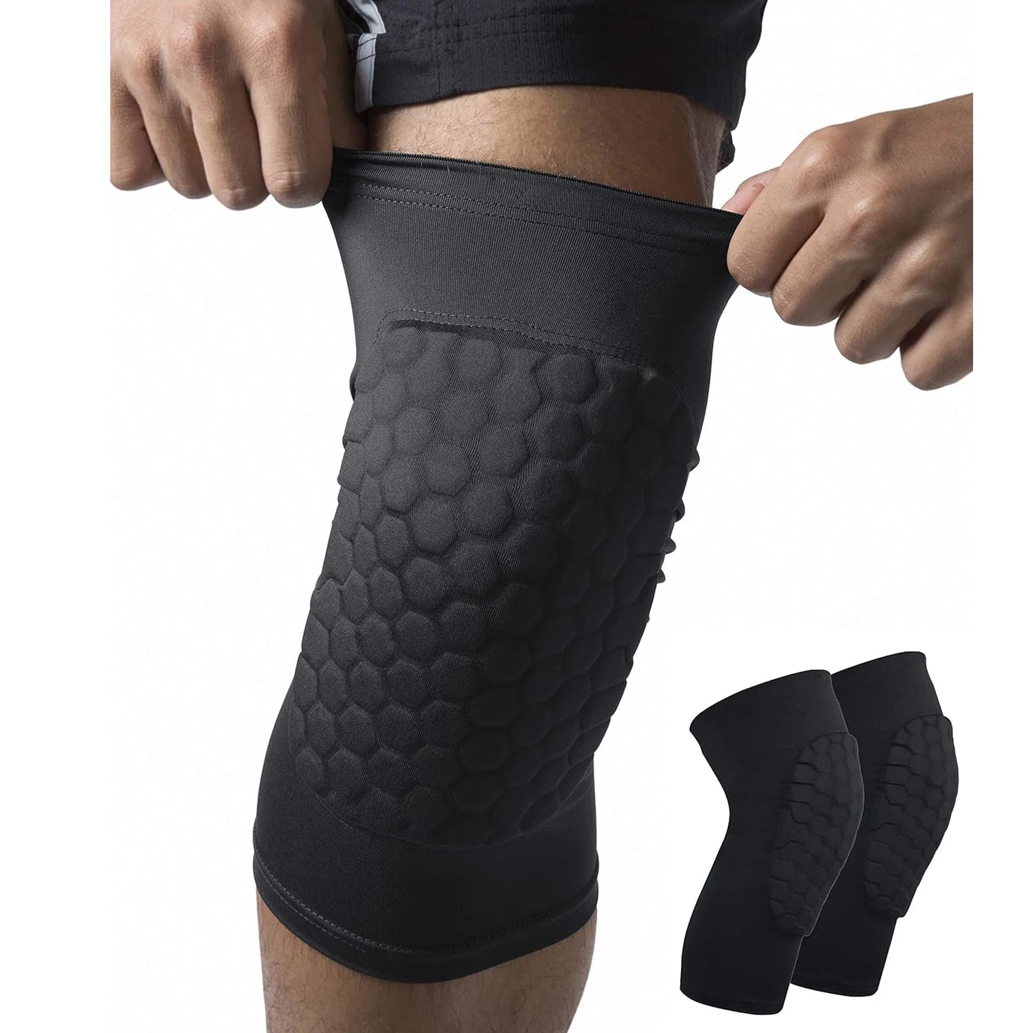 1 Pair Sports Knee Pads for Youth & Adult, Protective Compression Knee Sleeve for Basketball Volleyball Football Running Cycling