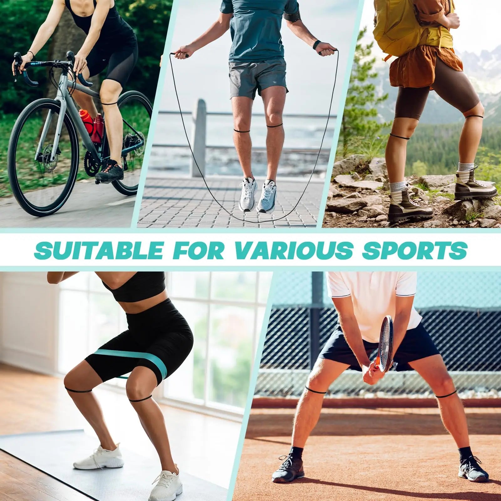 Sport Knee Brace Silicone Patellar Tendon Support Straps Flexible Knee Band Patellar Stabilizer for Basketball