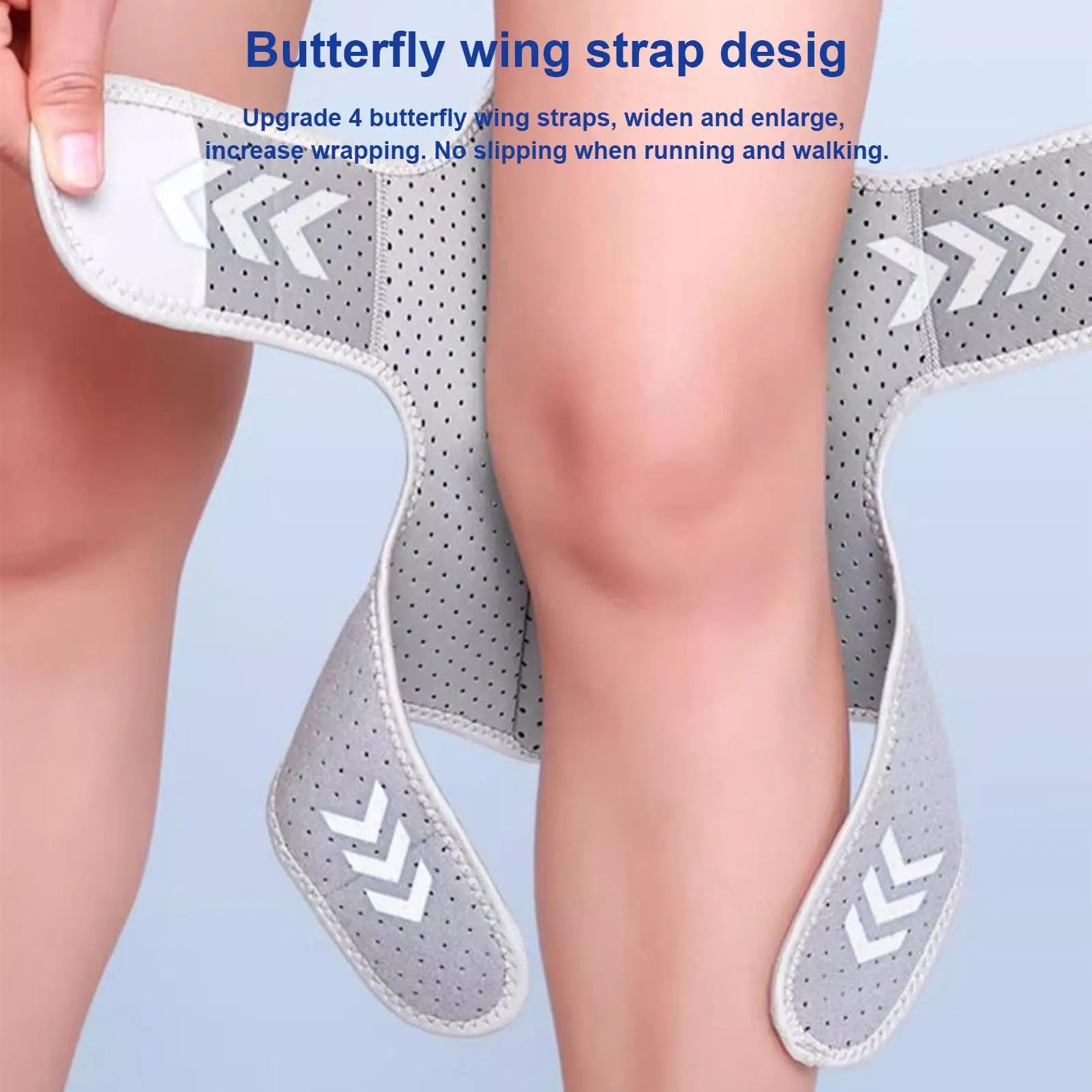 Knee Assistive Device Knee Powerful Brace Joint Support Booster Adjustable Patella Pad Wrap Breathable For Walking Sports Legs