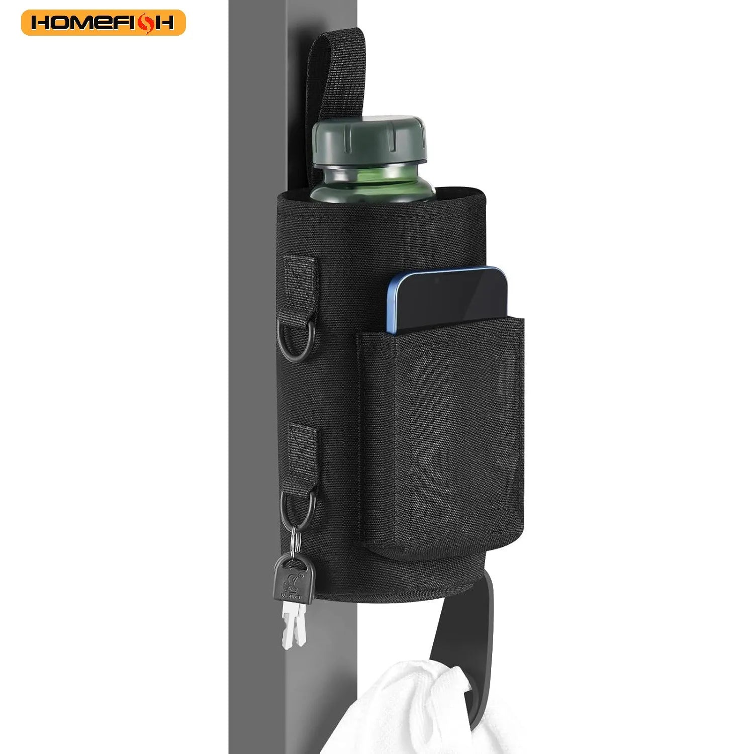 Magnetic Gym Water Bottle Bag Non Slip Magnetic Gym Sling Bag Portable Magnetic Water Bottle Carrier Holder for Gym Accessories