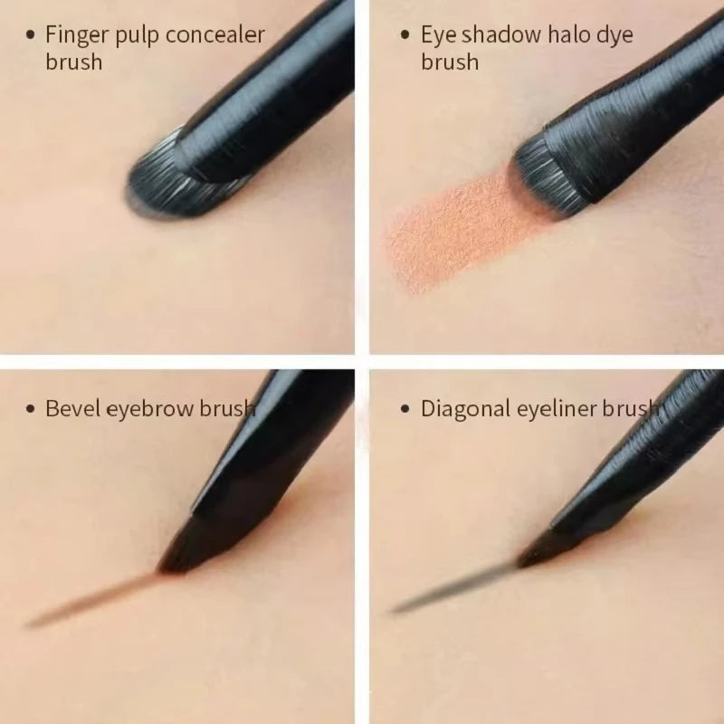 6-Piece Eye Makeup Brush Set: Professional Soft Contour Eyeshadow Brush, Small Eye Makeup Brushes for Detailed Eye Makeup, Facia