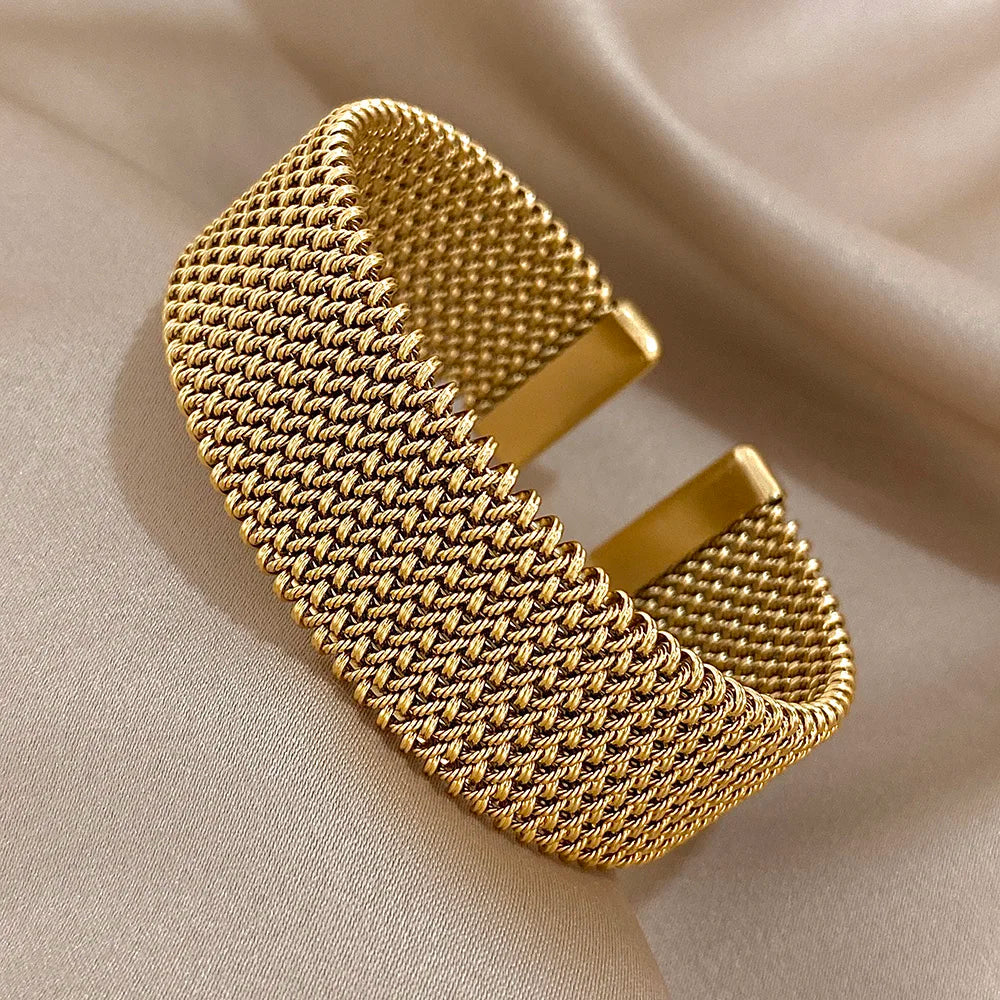 Waterproof Gold Stainless Steel Bracelet
