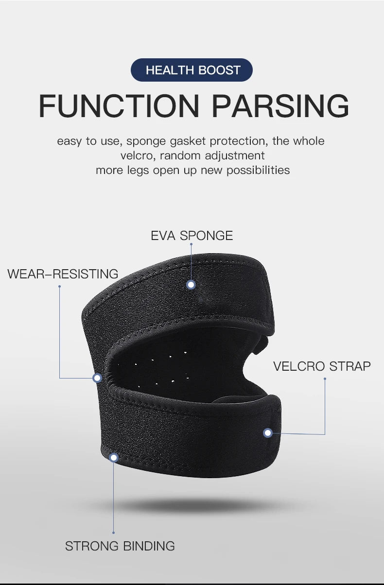 1PC Pressurized Knee Wrap Sleeve Support Bandage Pad Elastic Braces Knee Hole Kneepad Safety Basketball Tennis Cycling