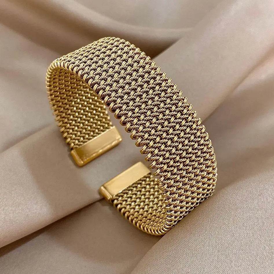 Waterproof Gold Stainless Steel Bracelet