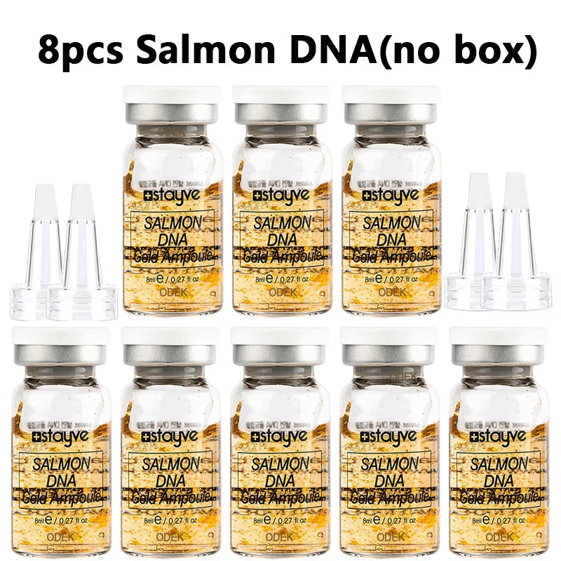 Korea 8ml Salmon DNA Gold Ampoule Skin Booster Serum Kit Stayve  BB Cream Glow Brightening Whitening Moisturizing Face SkinCare
