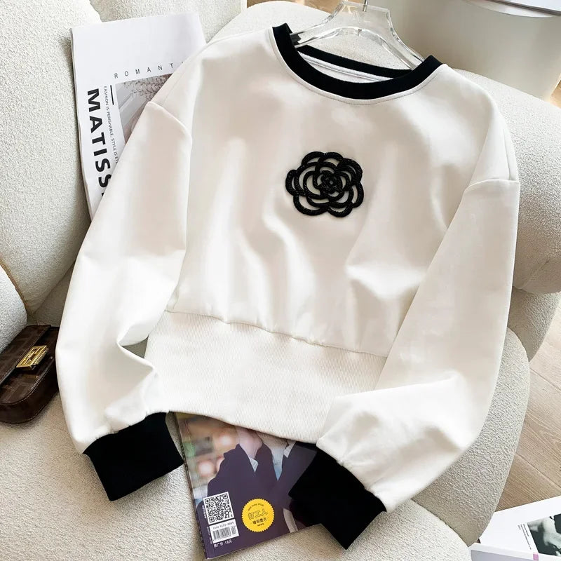 2023 High-End Sports and Leisure Suit Women's Autumn 2023 New Fashionable Stylish Brand Sweater Wide-Leg Pants Two-Piece Suit