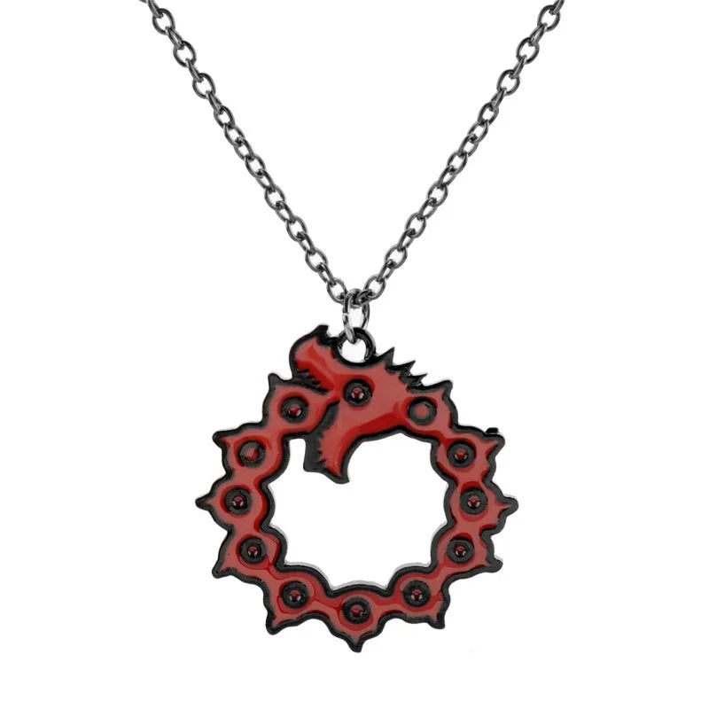Dragon's Sin of Wrath Meliodas Necklace Jewelry Elizabeth Liones Diane Cosplay Costumes DIY Props for Party Anime Peripherals