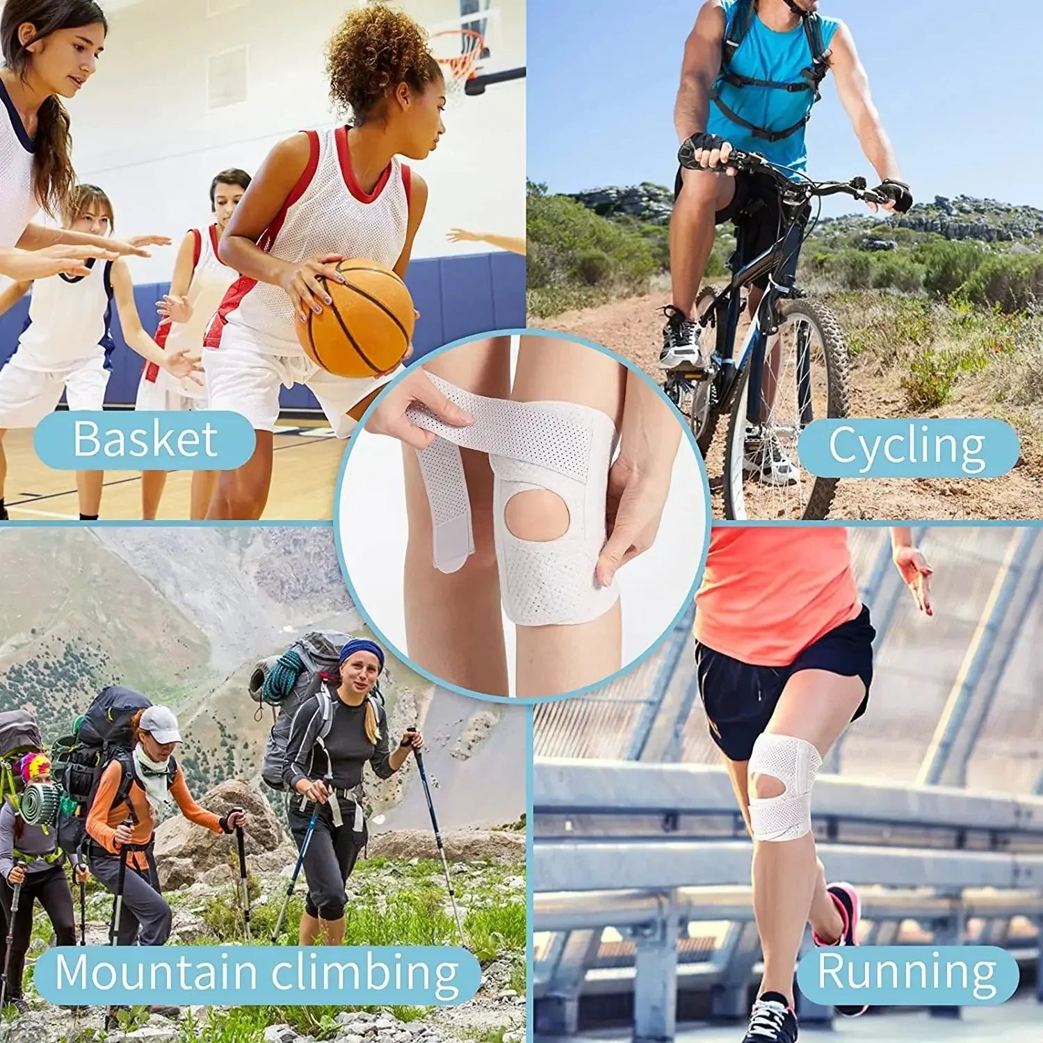 Breathable Knee Brace With Side Stability To Relieve Knee And Meniscus Pain And Relieve Meniscus Tears