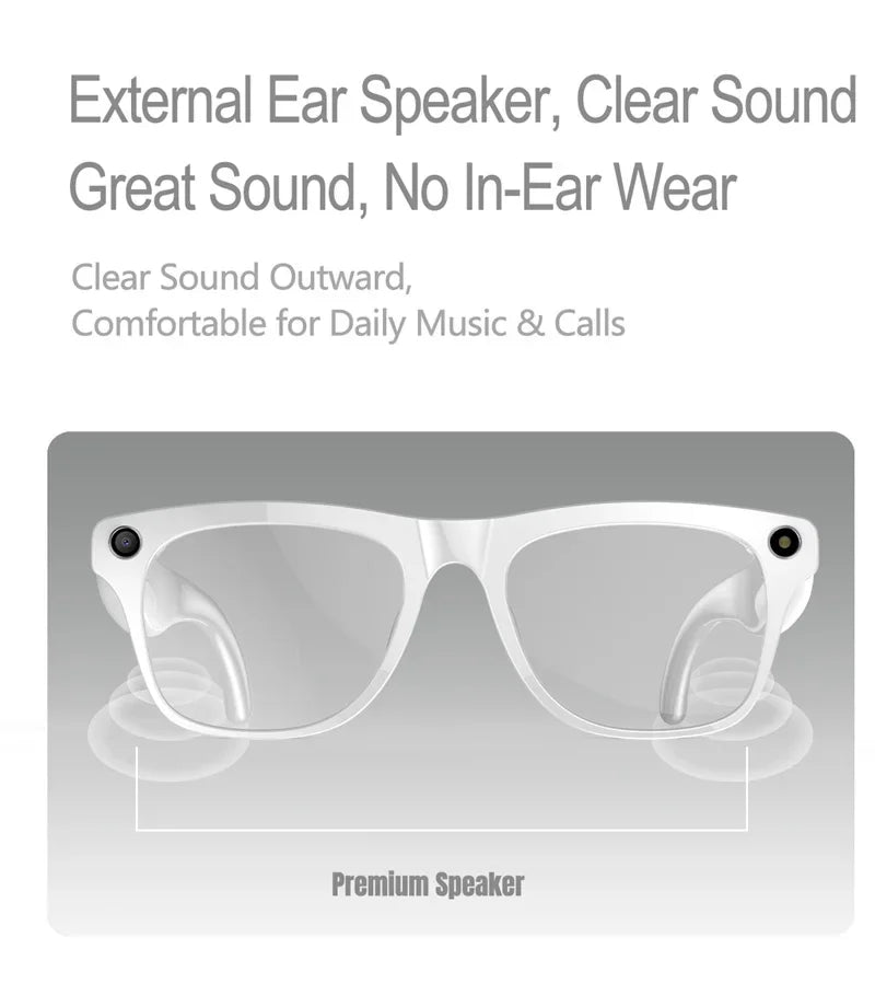 6K HD AI Camera Glasses 800MP Photochromic Multifunctional Smart Glasses Bluetooth Calling Photo Video ChatGPT Music Translation