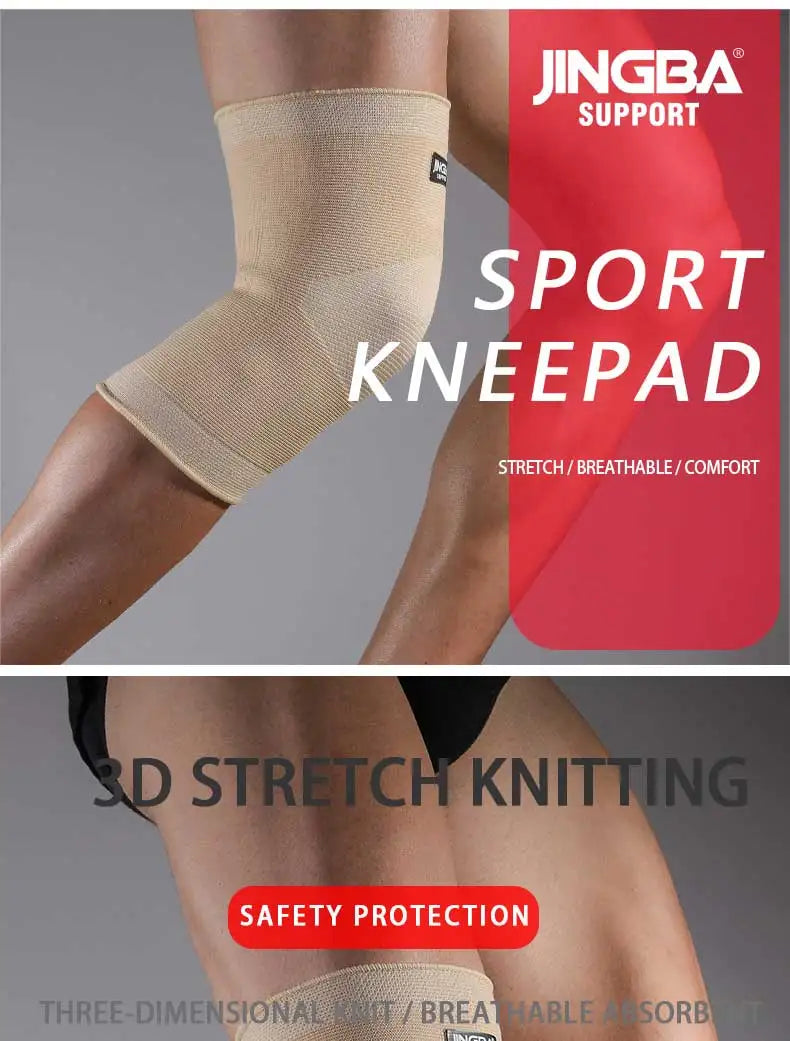 JINGBA SUPPORT Sports Basketball Knee Pads Support Elastic Nylon Knee Brace Volleyball Knee Protector Rodillera Deportiva