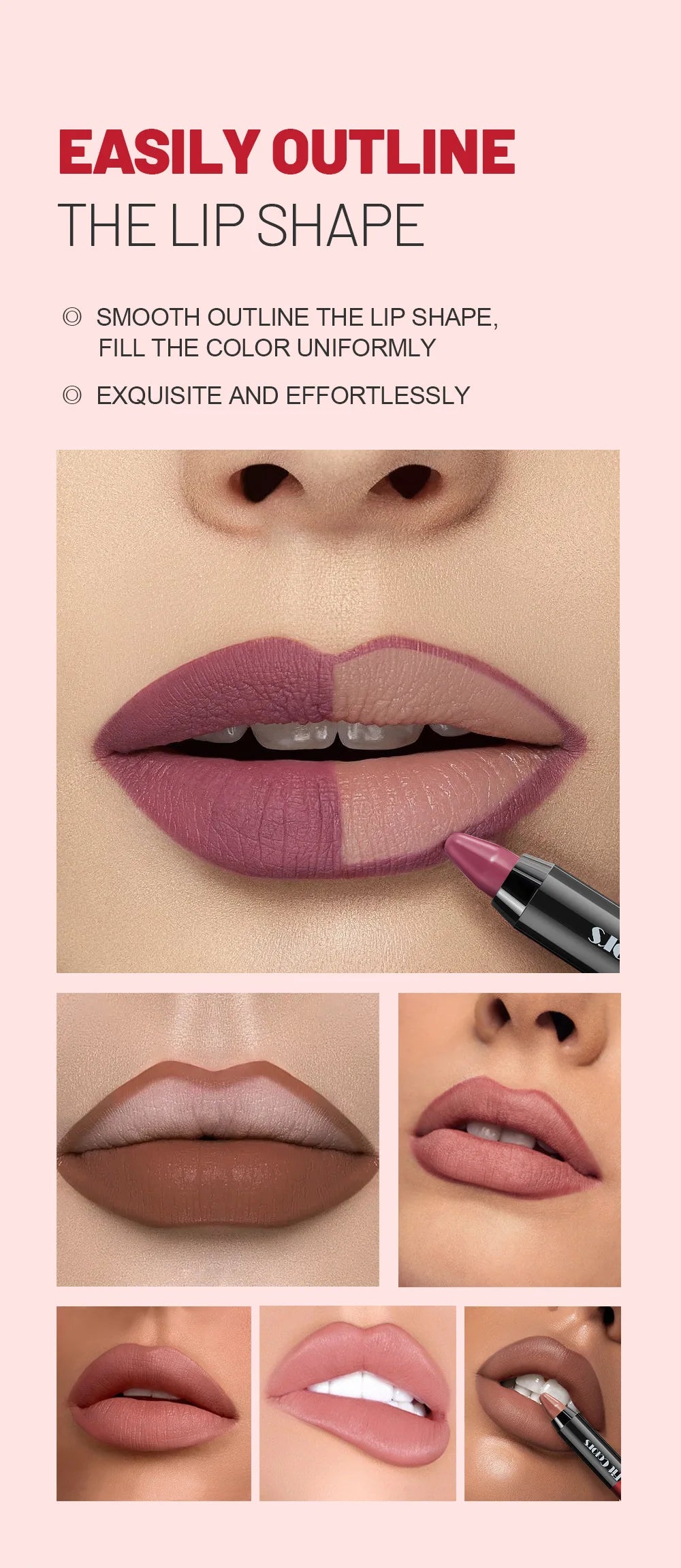 Matte Brown Lip Liner Pencil Lip Outline Contouring Lasting Waterproof Lipstick Crayon Pigments Moisturizing Lip Balm Cosmetics
