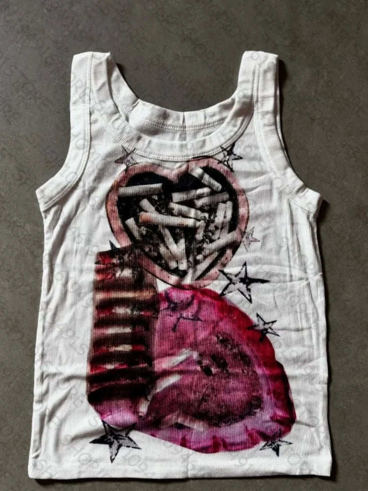 Woman Clothes Women Trashy  Tops Suspenders Female Harajuku Baby Crop Top Sexy Summer Casual Cropped Emo Corset Y2k 2000s