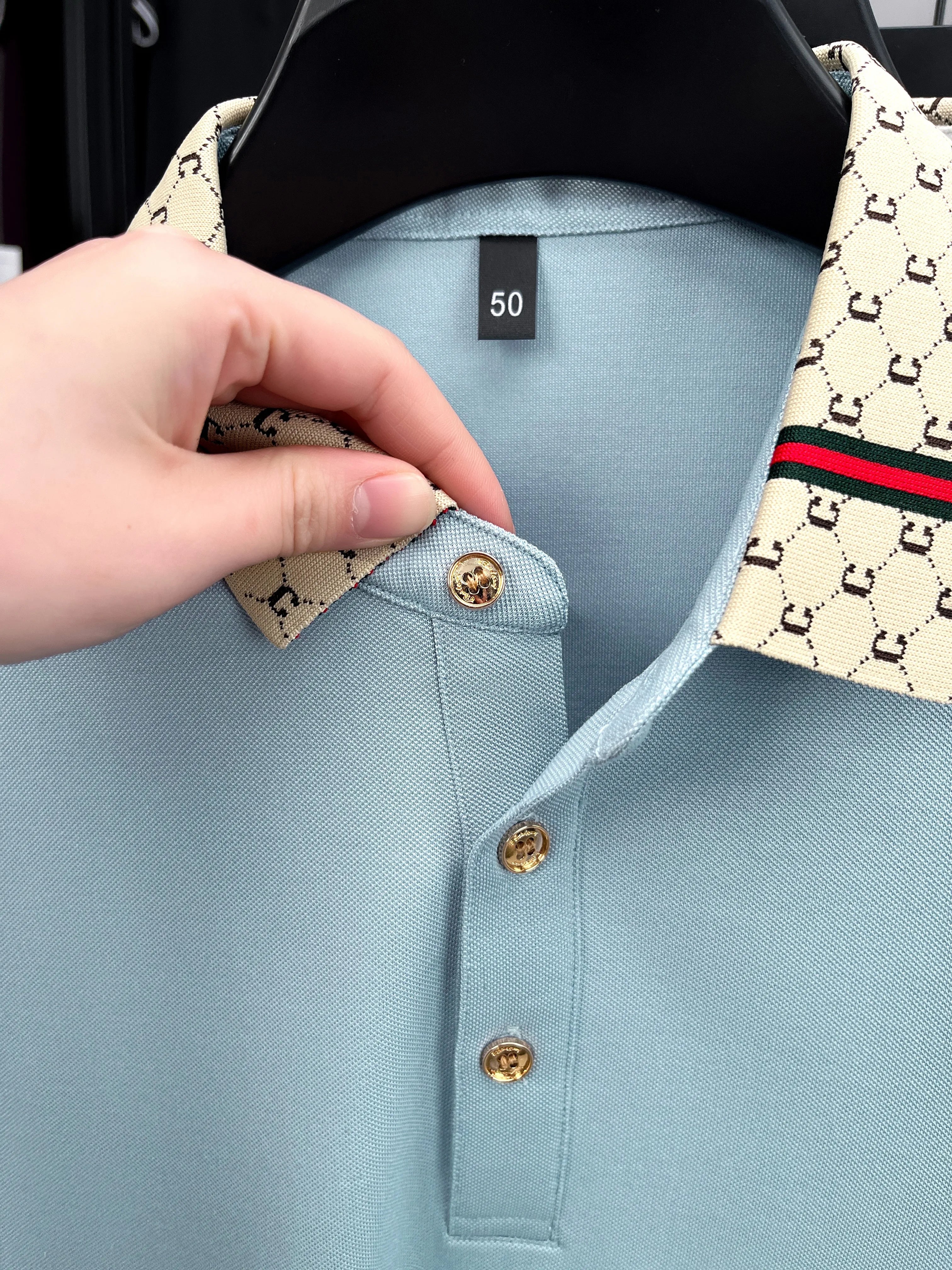 Trendy Men’s Short Sleeve Polo Tee
