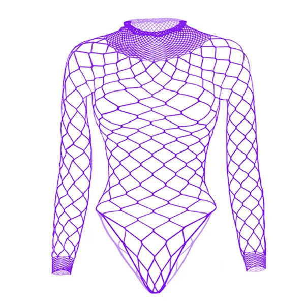 Black Lace Bodysuit Tops For Women Off-Shoulder Hollow Out Mesh Sheer Body Top Female Hot Backless Nightclub Lingerie Top