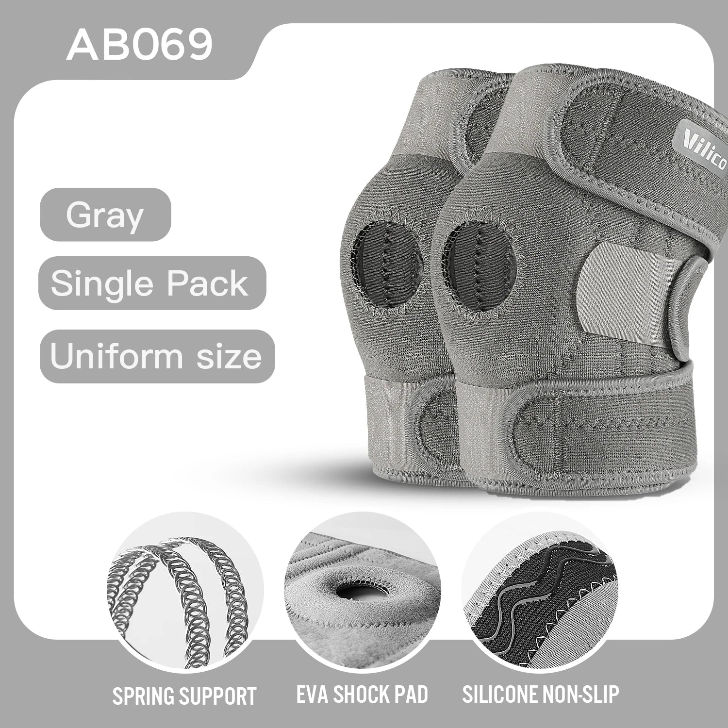 Knee Brace with Side Stabilizers Breathable Adjustable Knee Support Suitable for Sport Training and Knee Pain