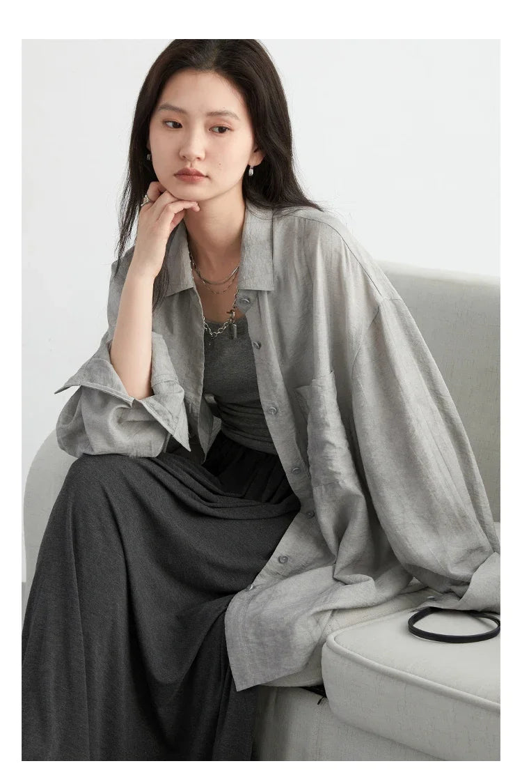 CHIC VEN Women Tie-Dye Casual Long Sleeve Shirt