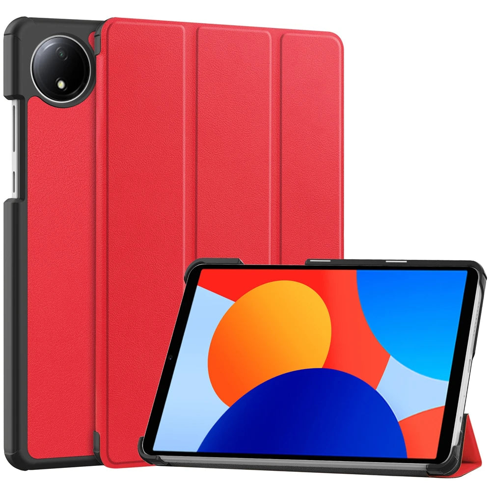 For Xiaomi Redmi Pad SE 8.7 Case 2024 New PU Leather Tri-folding Stand Tablet Cover Funda For redmi pad se 8.7 inch Smart case