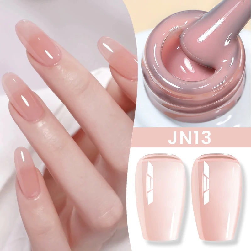 BORN PRETTY 10ml Blood Red Jelly Transparent Gel Nail Polish Wine Red Winter Color Semi Permanent Soak Off UV LED Varnish