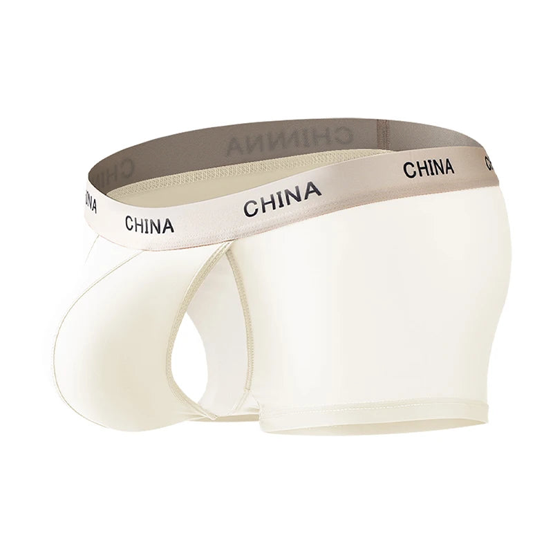 Open Front Underwear Men Sexy Men's Boxer Shorts Panties Breathable Pouch Bulge Underpants Male
