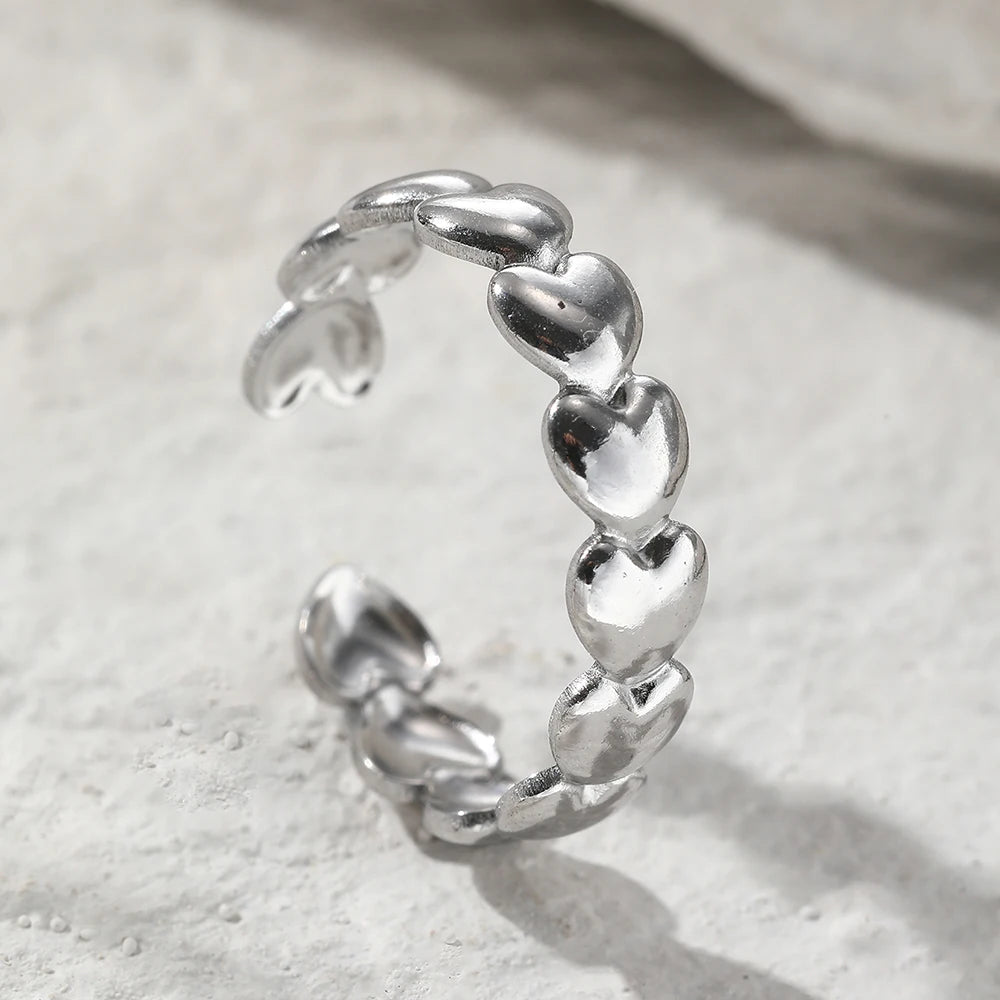 Stainless Steel Rings Trending Products Classic Atmosphere Fashion Openwork Engraving Fine Rings For Women Jewelry Unique Gifts