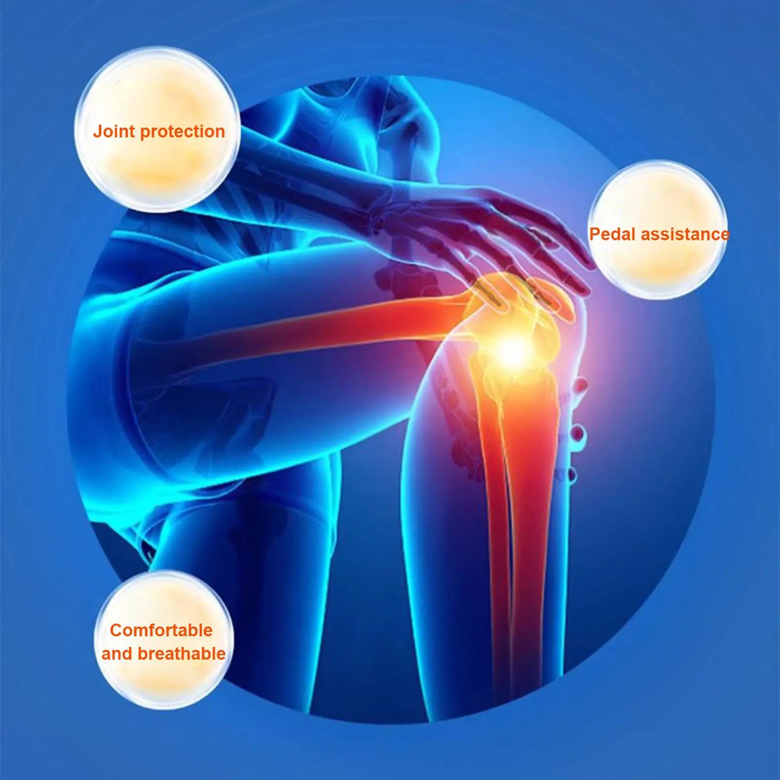 Knee Assistive Device Knee Powerful Brace Joint Support Booster Adjustable Patella Pad Wrap Breathable For Walking Sports Legs