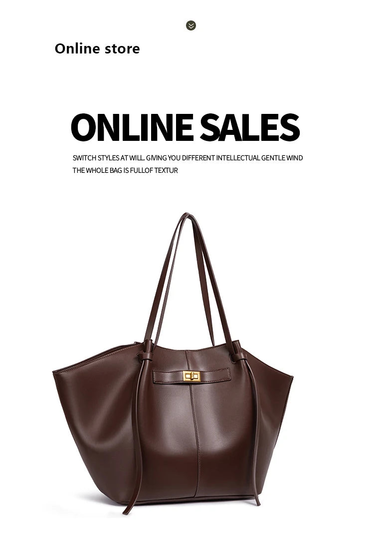 Lightweight Large Capacity 2025 New Bat-Shaped High Street Handbag European and American Style Trendy Single Shoulder Crossbody