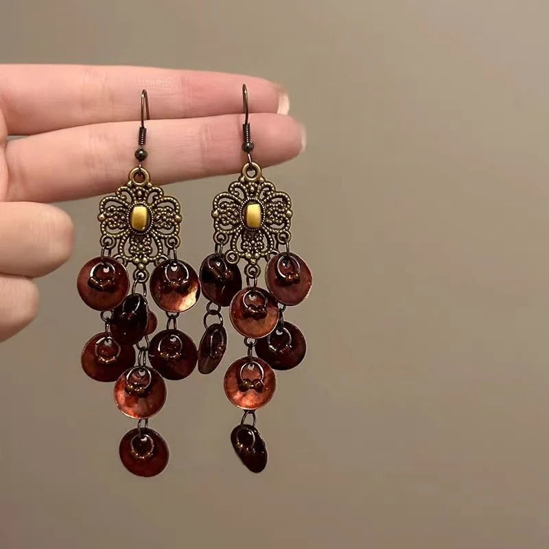 Cute Summer Flower Earrings Handmade Vacation Bohemian Earrings Exaggerated Beach Women Jewelry Party