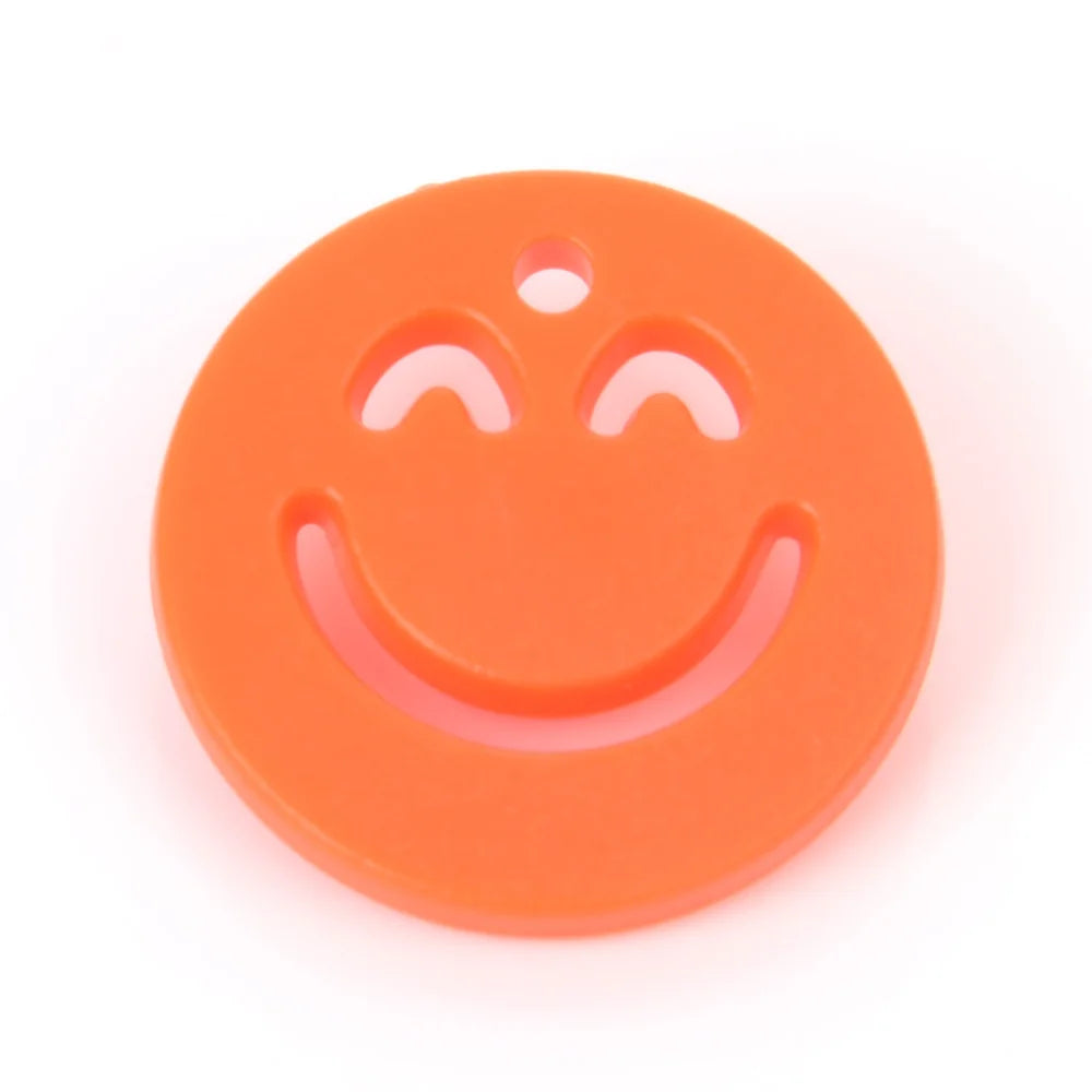 20pcs Acrylic Colorful Smile Pendants Accessories Charms Beads for Jewelry Making DIY Earrings Bracelets Necklaces Finding 20mm