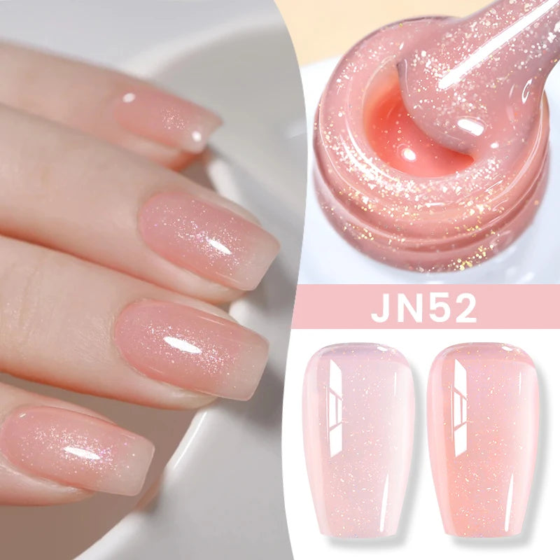 BORN PRETTY 10ml Blood Red Jelly Transparent Gel Nail Polish Wine Red Winter Color Semi Permanent Soak Off UV LED Varnish