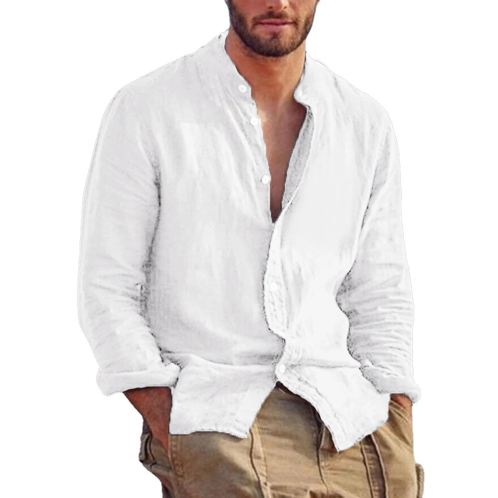 Relaxed Fit Cotton Linen Beach Top