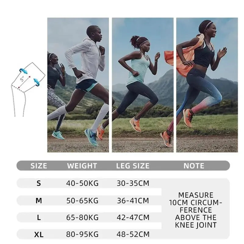 Knee Compressions Sleeve Adjustable Sports Knee Pad Patella Stabilizer Brace Support For Hiking Soccer Basketball Running Sport