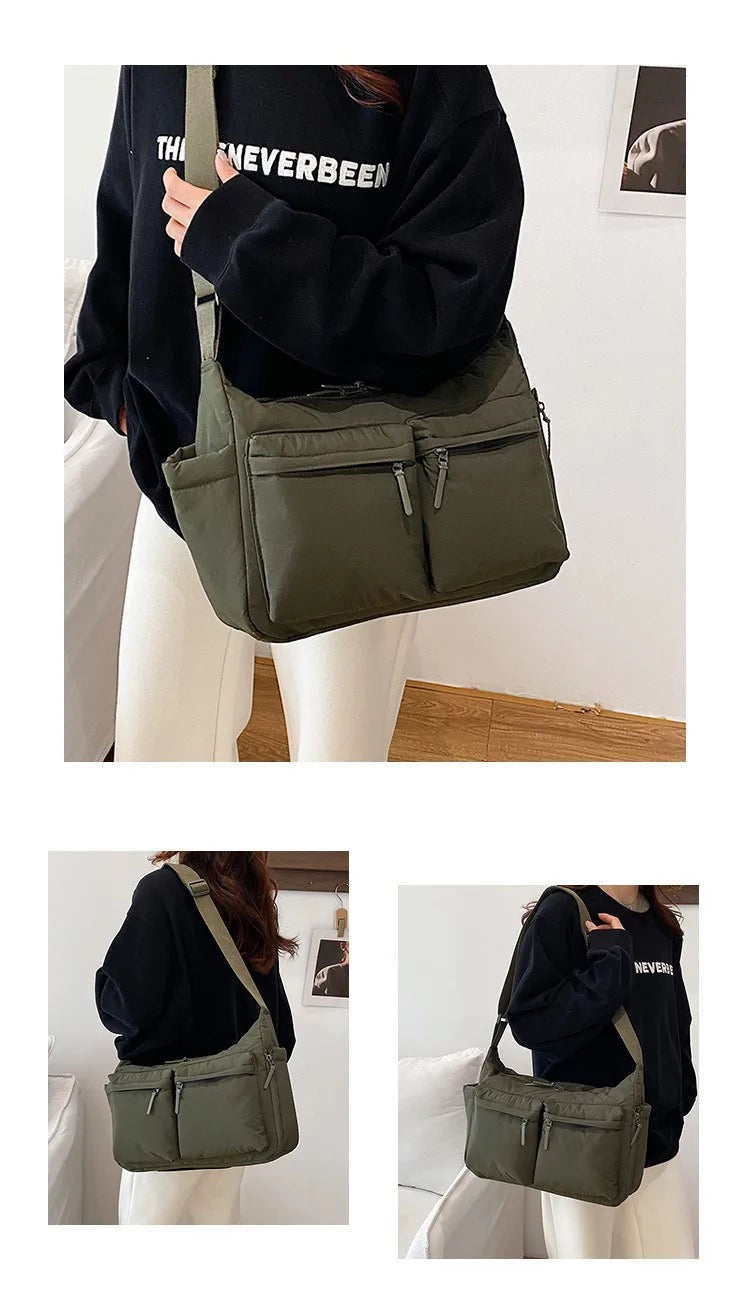 Spring and summer canvas bag women's new hot selling women's bag Youjia high-end sense one-shoulder crossbody bag light luxury n