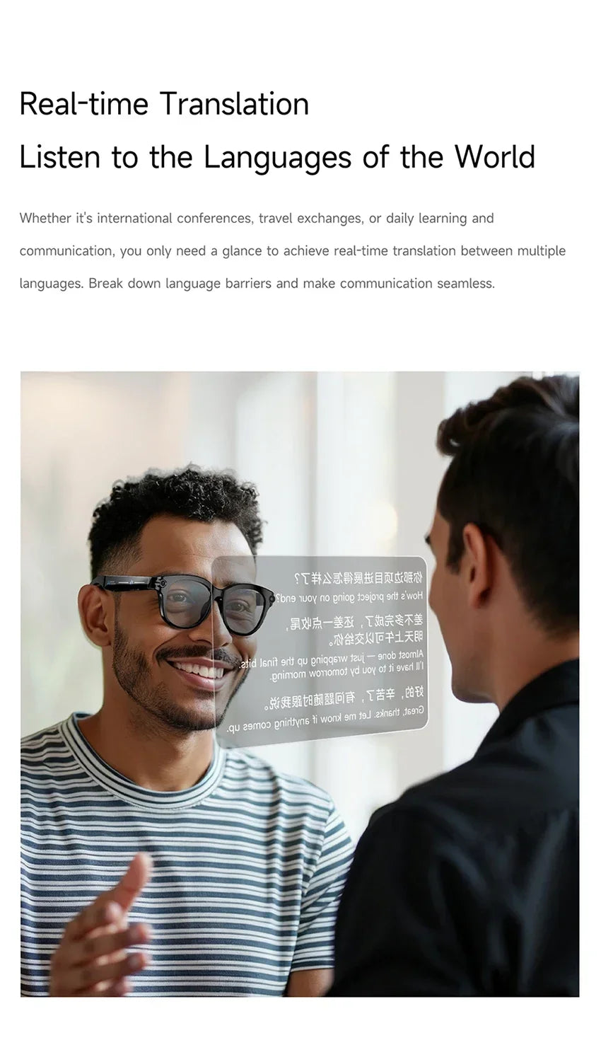 New Smart AI Glasses 800W Shooting Camera HD Photo Video Voice Call Translation Waterproof Bluetooth AI Motorcycle Glasses