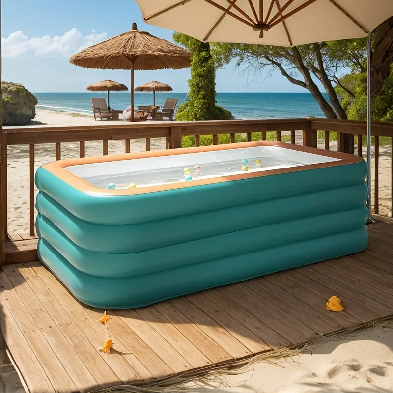 Inflatable Swimming Pool Outdoor PVC Bathtub Garden Thickening   for Adults Kids Summer Water Party Backyard Garden