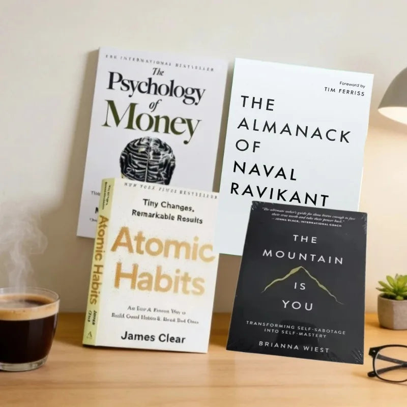 4 Best Books TheNabal Collection/Atomic Habit/Money Psychology/You are your own mountain Enhancement Books english books