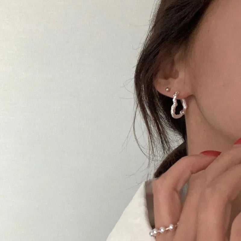 XIYANIKE Summer Heart Hoop Earrings For Women Girl Sexy New Fashion Trendy Jewelry Gift Party Wedding pendientes mujer