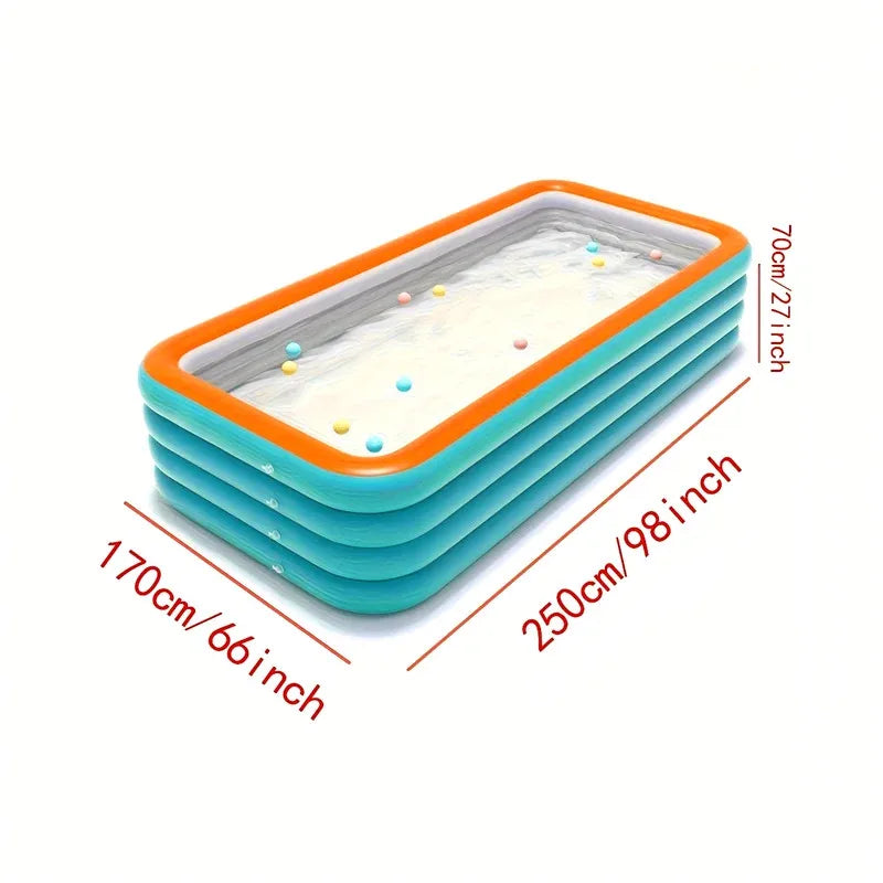 Inflatable Swimming Pool Outdoor PVC Bathtub Garden Thickening   for Adults Kids Summer Water Party Backyard Garden