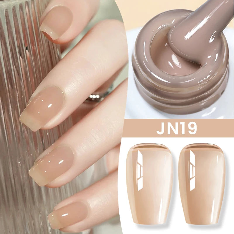 BORN PRETTY 10ml Blood Red Jelly Transparent Gel Nail Polish Wine Red Winter Color Semi Permanent Soak Off UV LED Varnish