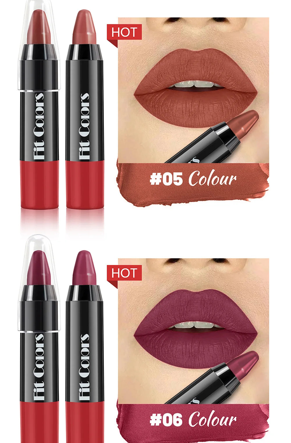 Matte Brown Lip Liner Pencil Lip Outline Contouring Lasting Waterproof Lipstick Crayon Pigments Moisturizing Lip Balm Cosmetics