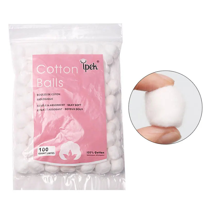 100Pcs/Pack Nail Polish Remover Cotton Wool Balls Cleaning Tool Nail Art Cleaner Manicure Tools