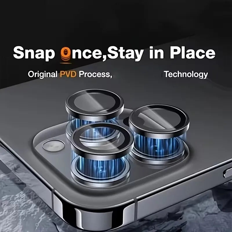 Tempered Glass Camera Lens Protector for iPhone 11/12/13/14/15/16 Pro Max Mini Plus Full Coverage Lens Protection 17 Air 16e 17e