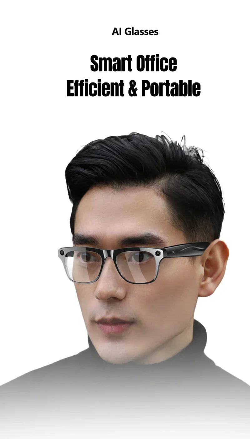6K HD AI Camera Glasses 800MP Photochromic Multifunctional Smart Glasses Bluetooth Calling Photo Video ChatGPT Music Translation