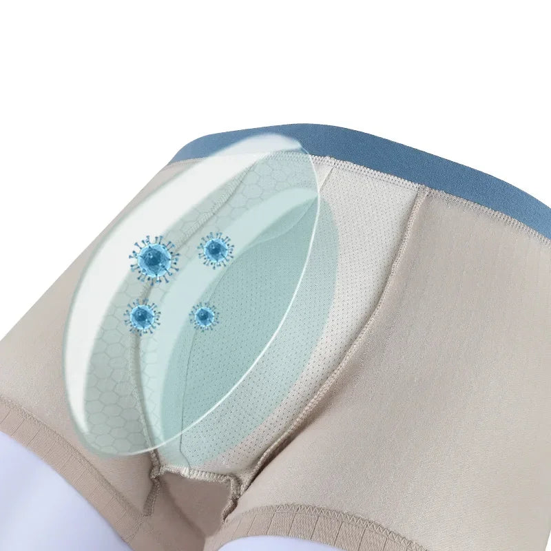 3PC Men's underwear Men's antibacterial cotton boxers summer thin plus size shorts breathable boys sports boxers head